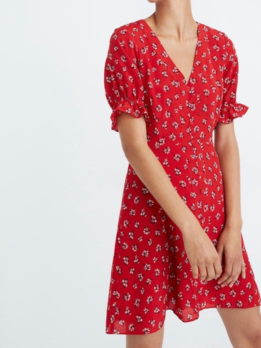 Madewell Silk Floral Mini Dress
